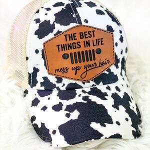 Jeep Hair Women’s Hat Criss cross baseball mesh back cap